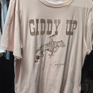 Idyllwind Light Blush Graphic Tee with Black Print